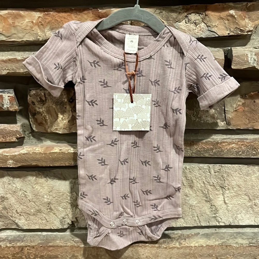 Kate Quinn Dusty Lavender Leaf Ribbed Bodysuit